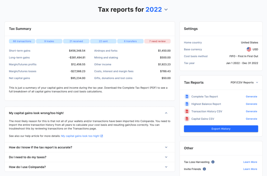 tax reports usa 2022 frame